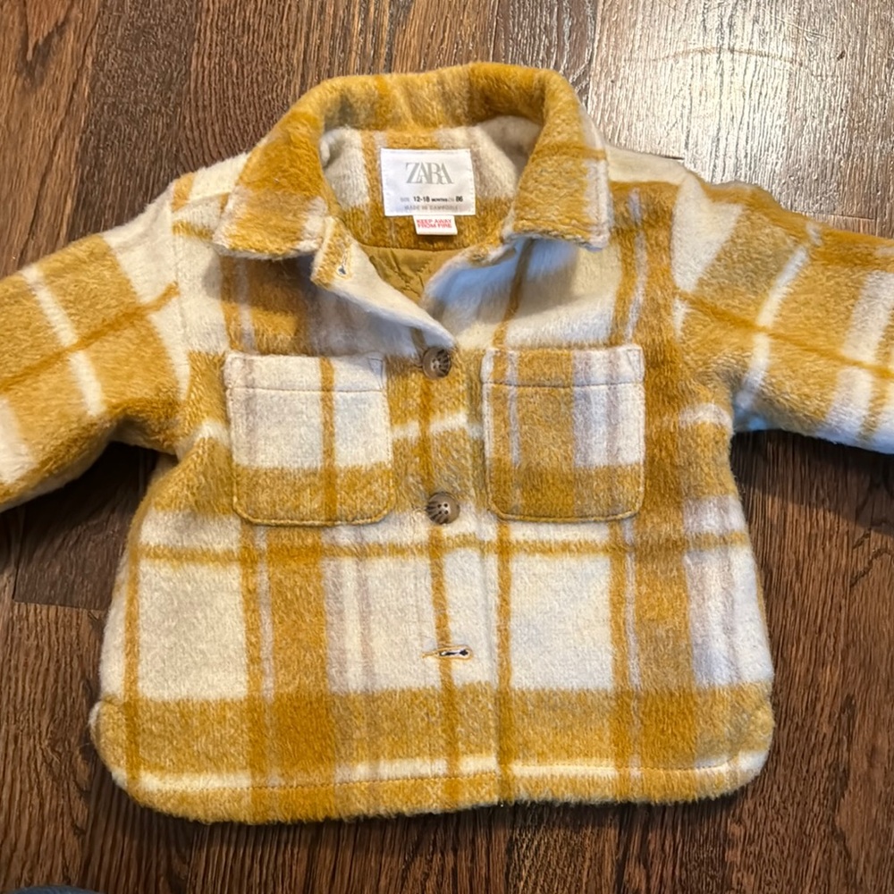 Zara Yellow Plaid Jacket